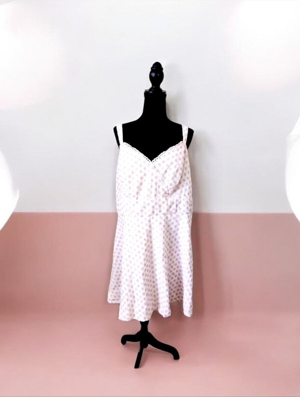 Trixxi White and Pink Mini Dress Floral Embroidered 3x